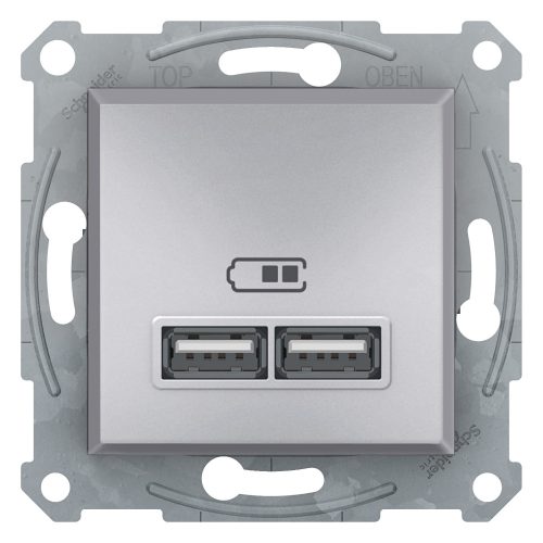EPH2700261 ASFORA Dupla USB töltő, 2.1A, A+A, alumínium