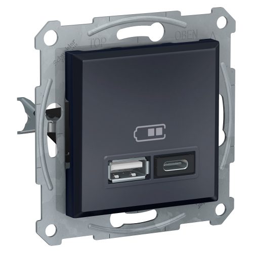 EPH2700371 ASFORA Dupla USB töltő, 2.4A, A+C, antracit