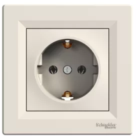   SCHNEIDER EPH2900123 ASFORA 2P+F csatlakozóaljzat, csavaros, kerettel, bézs