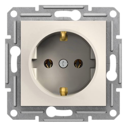 EPH2970123 ASFORA 2P+F csatlakozóaljzat, csavaros, keret nélkül, bézs (120db)