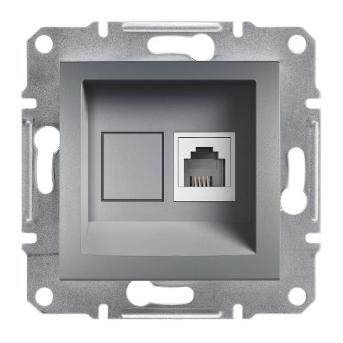 EPH4100162 ASFORA 1xRJ11 telefon aljzat, acél