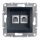 EPH4200171 ASFORA 2xRJ11 telefon aljzat, antracit