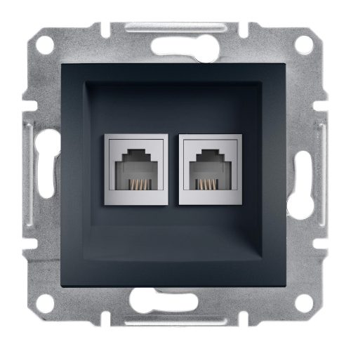 EPH4200171 ASFORA 2xRJ11 telefon aljzat, antracit
