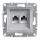EPH4400161 ASFORA 2xRJ45 Cat5e UTP aljzat, alumínium