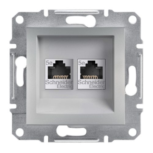 EPH4400161 ASFORA 2xRJ45 Cat5e UTP aljzat, alumínium