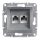 EPH4400162 ASFORA 2xRJ45 Cat5e UTP aljzat, acél