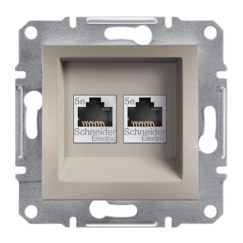 EPH4400169 ASFORA 2xRJ45 Cat5e UTP aljzat, bronz