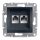 EPH4400171 ASFORA 2xRJ45 Cat5e UTP aljzat, antracit