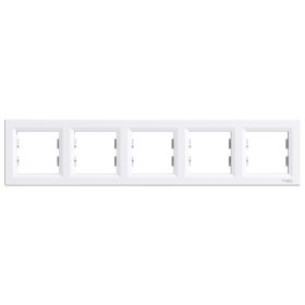   SCHNEIDER EPH5800521 ASFORA Ötös keret, vízszintes, fehér