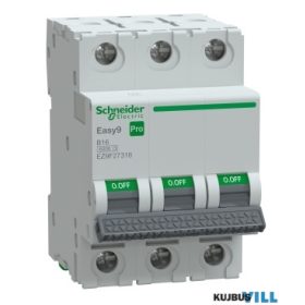 SCHNEIDER EZ9F27316 EASY9 PRO Kismegszakító, 3P, B, 16A