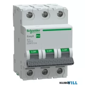 SCHNEIDER EZ9F27316 EASY9 PRO Kismegszakító, 3P, B, 16A