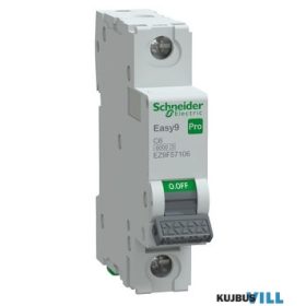 SCHNEIDER EZ9F57106 EASY9 PRO Kismegszakító, 1P, C, 6A