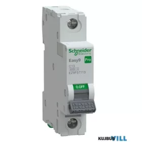 SCHNEIDER EZ9F57113 EASY9 PRO Kismegszakító, 1P, C, 13A
