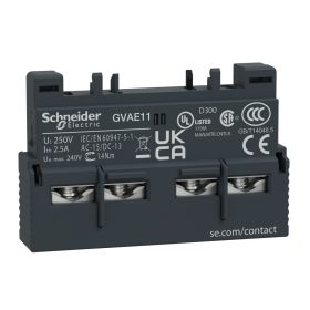 SCHNEIDER GVAE11 Segédérintkező blokk, homloklapi, Z+NY