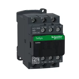   SCHNEIDER LC1D09MD DC mágneskapcsoló, 4kW/9A (400V, AC3), csavaros csatlakozás, 1Z+1NY