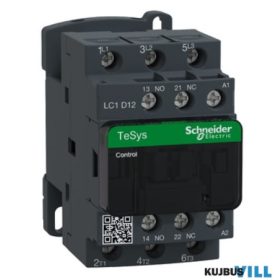   SCHNEIDER LC1D12P5 TeSys LC1D AC mágneskapcsoló, 5,5kW/12A (400V, AC3), csavaros csatlakozás,1Z+1NY,230VAC tekercsfeszültség, 50Hz