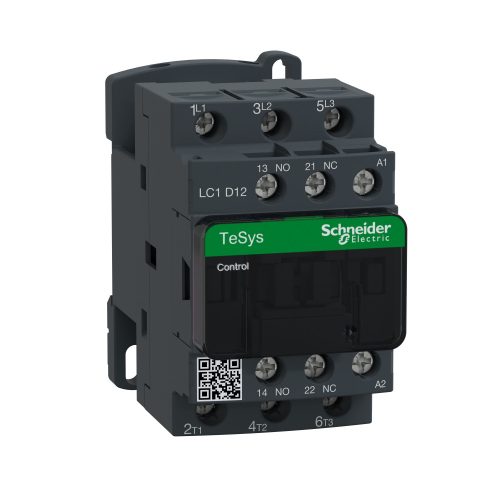 LC1D12P7 AC mágneskapcsoló, 5,5kW/12A (400V, AC3), csavaros csatlakozás,1Z+1NY