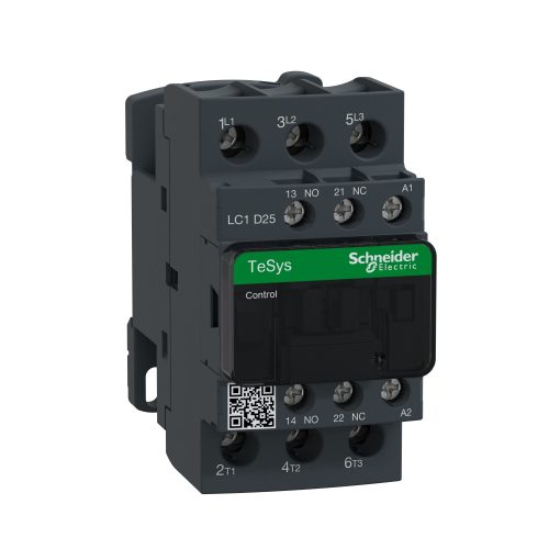 LC1D25P7 AC mágneskapcsoló, 11kW/25A (400V, AC3), csavaros csatlakozás, 1Z+1NY