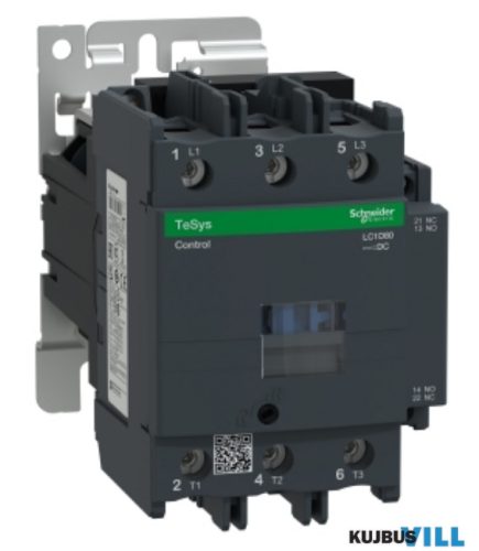 LC1D80BD DC mágneskapcsoló, 37kW/80A (400V, AC3), csavaros csatlakozás, 1Z+1NY
