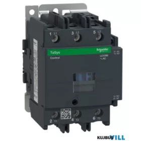   SCHNEIDER LC1D80D7 AC mágneskapcsoló, 37kW/80A (400V, AC3), csavaros csatlakozás, 1Z+1NY