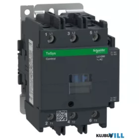   SCHNEIDER LC1D80P7 AC mágneskapcsoló, 37kW/80A (400V, AC3), csavaros csatlakozás, 1Z+1NY