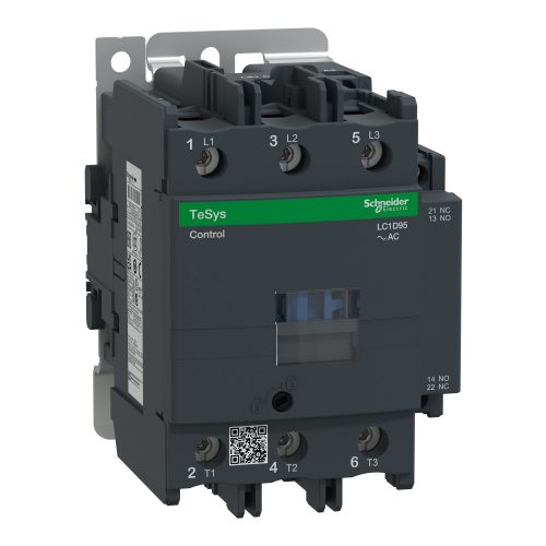 LC1D95V7 AC mágneskapcsoló, 45kW/95A (400V, AC3), csavaros csatlakozás, 1Z+1NY
