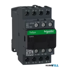   SCHNEIDER LC1DT20BD DC mágneskapcsoló, 20A (AC1), csavaros csatlakozású, 4Z pólus