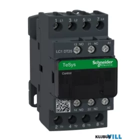   SCHNEIDER LC1DT25E7 AC mágneskapcsoló, 25A (AC1), csavaros csatlakozású, 4Z pólus