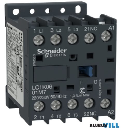 LC1K0601M7 Mágneskapcsoló 6A, 1 nyitó, AC, 50/60 Hz