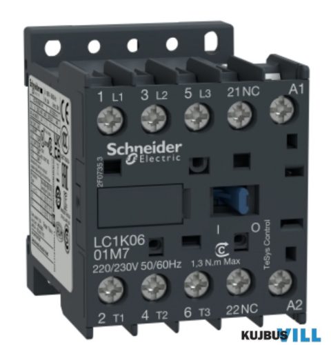 LC1K1201M7 Mágneskapcsoló 12A, 1 nyitó, AC, 50/60 Hz