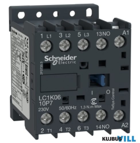 LC1K1210F7 Mágneskapcsoló 12A, 1 záró, AC, 50/60 Hz