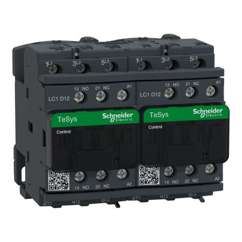 LC2D12E7 AC irányváltó, 5,5kW/12A (400V, AC3), csavaros csatlakozás,1Z+1NY