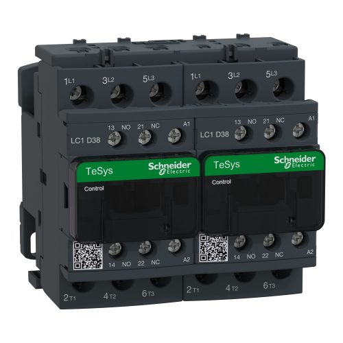 LC2D38B7 AC irányváltó, 18,5kW/38A (400V, AC3), csavaros csatlakozás, 1Z+1NY