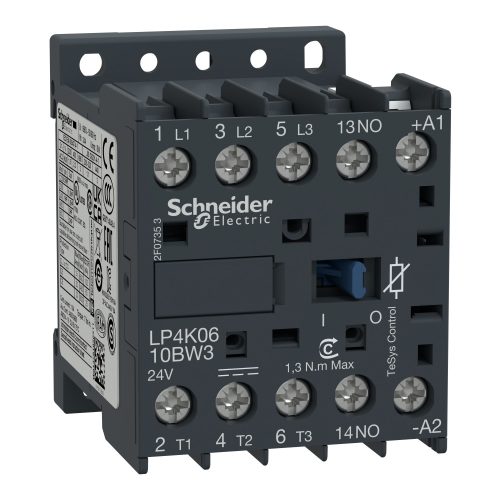 LP4K0610BW3 1,5W tekercsteljesítményű mágneskapcsoló 6A, 1 záró, DC, 1,5 W