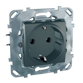   UNICA 2P+F csatlakozóaljzat, csavaros bekötés, 16A, grafit MGU50.036.12Z