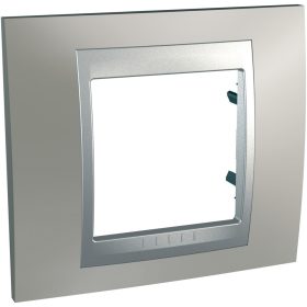   UNICA Top egyes keret, alumínium betéttel, selymes nikkel (fém) MGU66.002.039