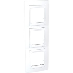   UNICA Plus hármas függőleges keret, fehér betéttel, fehér MGU6.006V.18