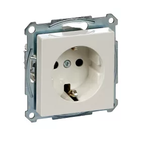   SCHNEIDER MTN2300-0319 MERTEN 2P+F csatlakozóaljzat, biztonsági zsaluval, rugós, 16A, System-M, polárfehér