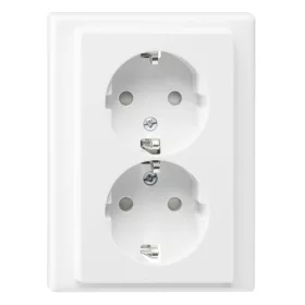   MTN2420-1419 MERTEN 2x2P+F aljzat, System-M, rugós bekötés, 16A, polárfehér