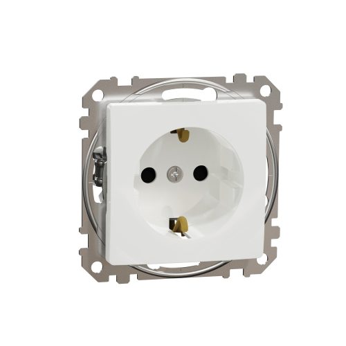 SDD111021 SEDNA 2P+F csatlakozóaljzat biztonsági zsaluval, csavaros bekötés, 16A, fehér
