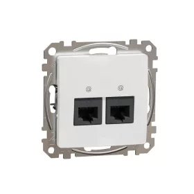 SCHNEIDER SDD111452 SEDNA 2xRJ45 Cat5e UTP aljzat, fehér
