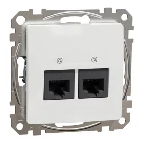 SCHNEIDER SDD111462 SEDNA 2xRJ45 Cat6 UTP aljzat, fehér