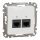 SDD111462 SEDNA 2xRJ45 Cat6 UTP aljzat, fehér
