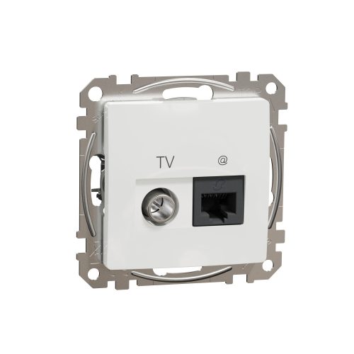 SDD111469T SEDNA TV/RJ45 Cat6 UTP kombinált aljzat, fehér