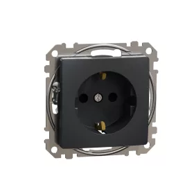   SCHNEIDER SDD114021 SEDNA 2P+F csatlakozóaljzat biztonsági zsaluval, csavaros bekötés, 16A, antracit