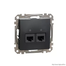 SCHNEIDER SDD114452 SEDNA 2xRJ45 Cat5e UTP aljzat, antracit