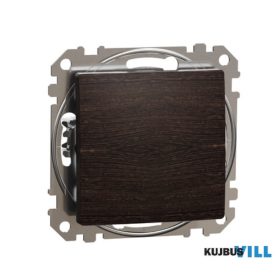   ÚJ SEDNA Egypólusú kapcsoló, rugós bekötés, 10AX, (101), wenge SDD181101