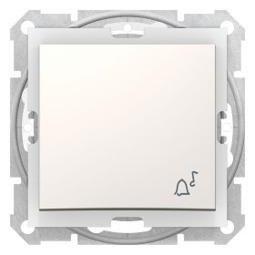   SEDNA Egypólusú nyomó csengőjellel, rugós bekötés, 10A, IP44, krém SDN0800323 KIFUTÓ