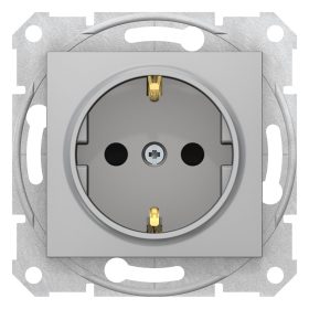   SEDNA 2P+F csatlakozóaljzat, biztonsági zsaluval, csavaros bekötés, 16A, alumínium SDN3000160 KIFUTÓ