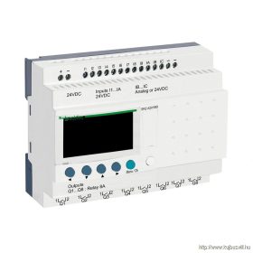   SR2A201BD Zelio Logic programozható relé, kompakt, LCD kijelző, 10 DI + 2 DI/AI, 8 DO relés, 24 VDC